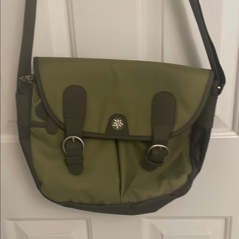 Sherpani Olive and Brown Crossbody Bag
